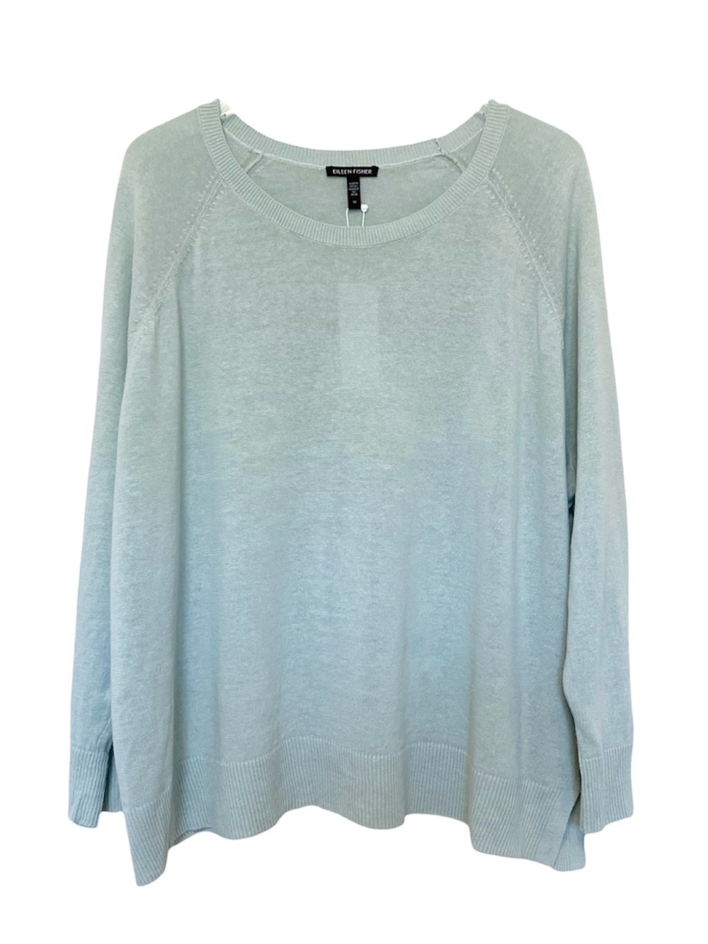 Eileen Fisher Organic Linen Cotton Blend Lightweight Sweater NWT Plus Size 1X